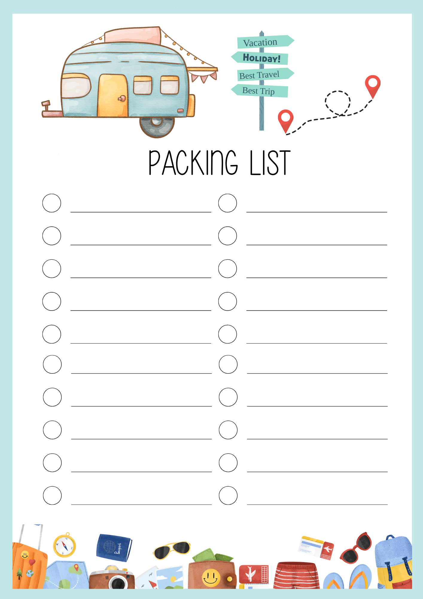 Magnet To-do-list Husvagnsliv