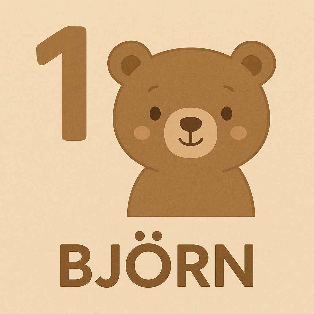 Barnens Första Siffror – Djurmagneter 10 st