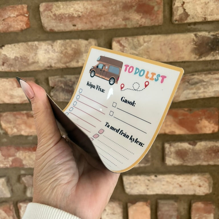 Magnet To-do-list för Husbilsåkare