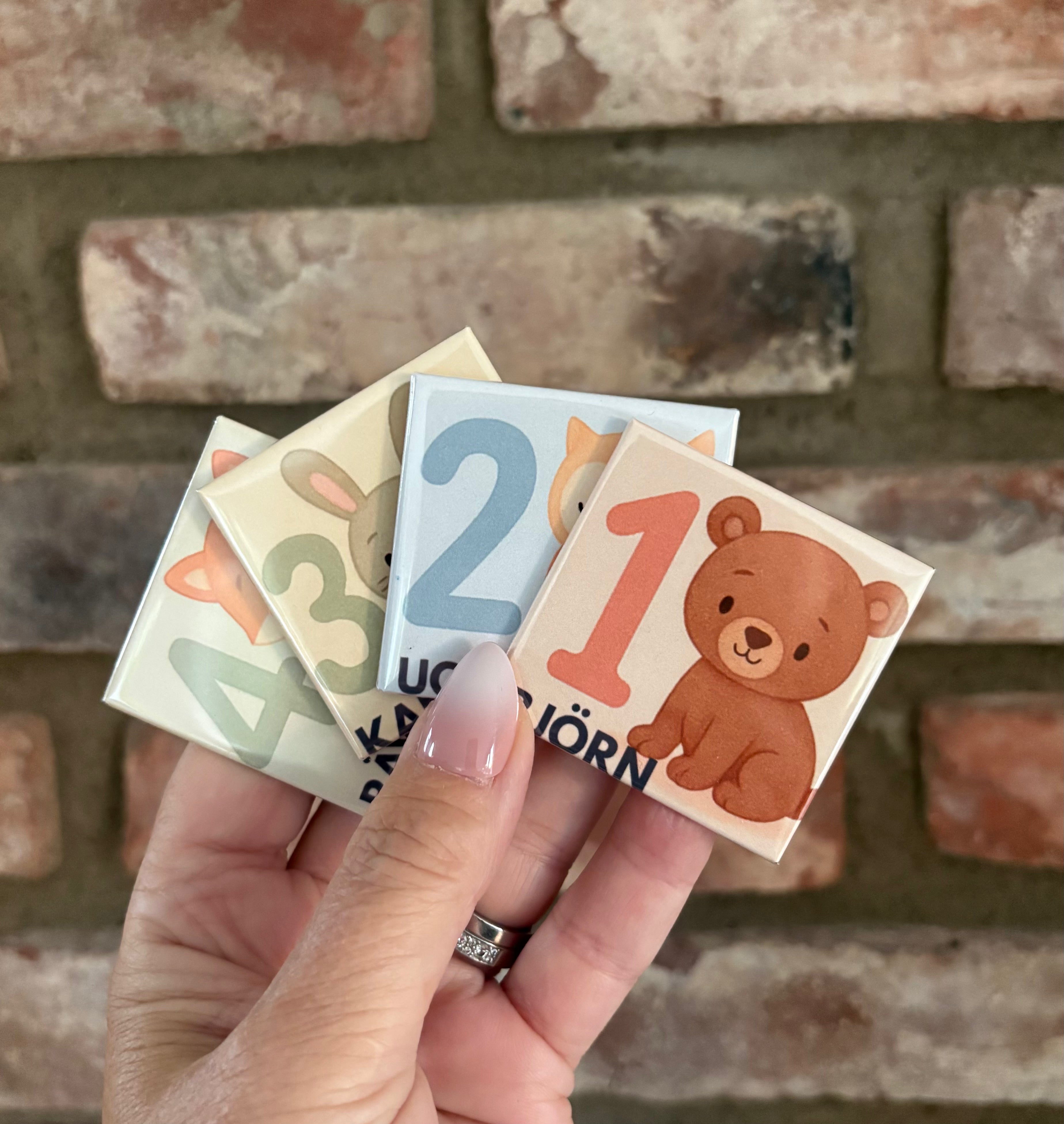 Barnens Första Siffror – Djurmagneter 10 st