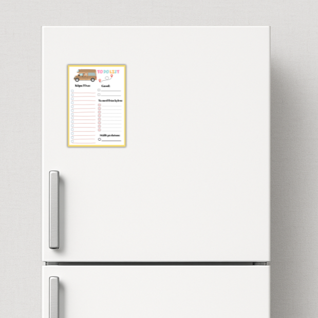 Magnet To-do-list för Husbilsåkare